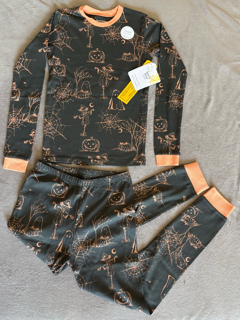NWT Burt's Bees Kids Halloween Pajama Set